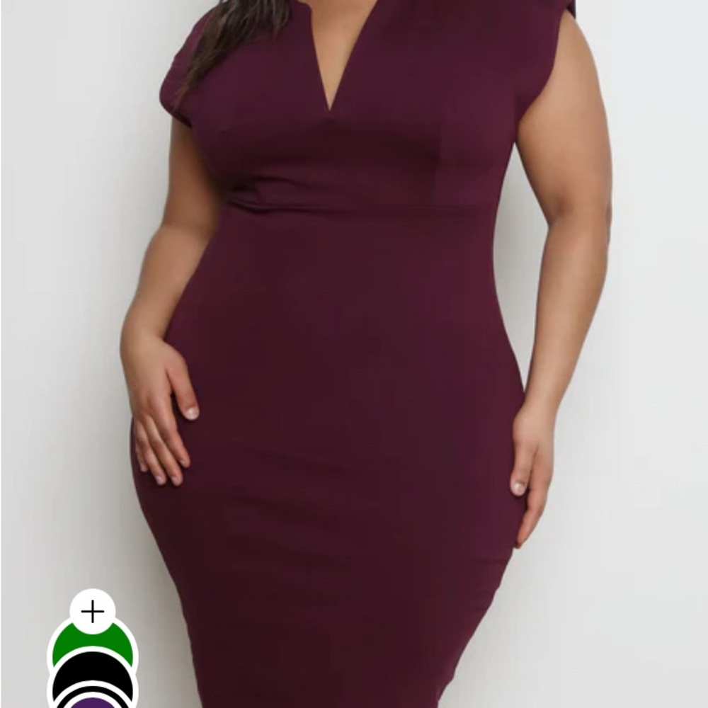 Fashion Nova Deep Purple Midi Dress